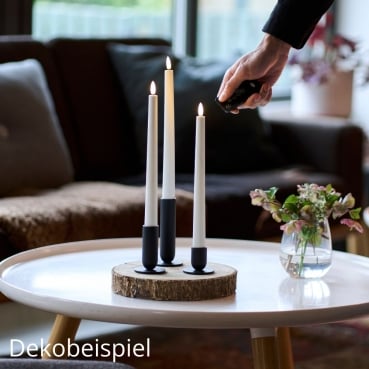 Dekobeispiel - 5 Duni Ersatz LED Spitzkerzen in Warmweiß, dimmbar