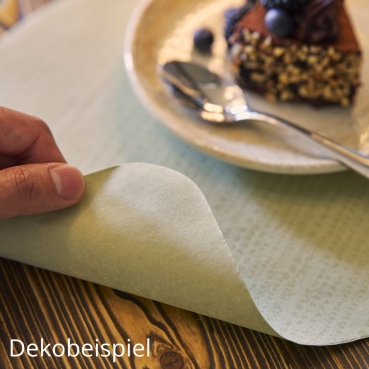 Dekobeispiel Bio Dunicel® Tischsets Stucco in Pistachio Green, 28 x 38 cm.