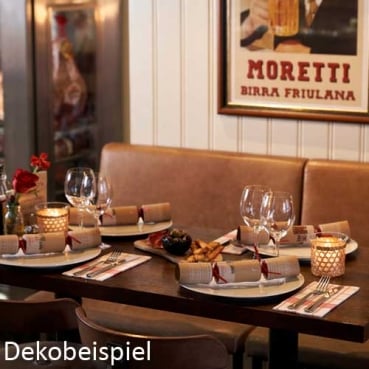 Dekobeispiel Duni Dunisoft Servietten Towel Rot, 1/8 Falz, 48 x 48 cm.