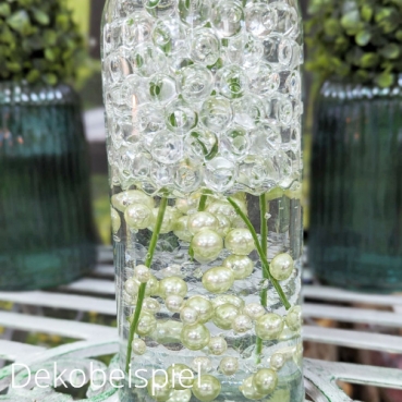 35 Glaswachsperlen in 4 Farben, 10 mm Dekobeispiel - Glaswachsperlen, 10 mm