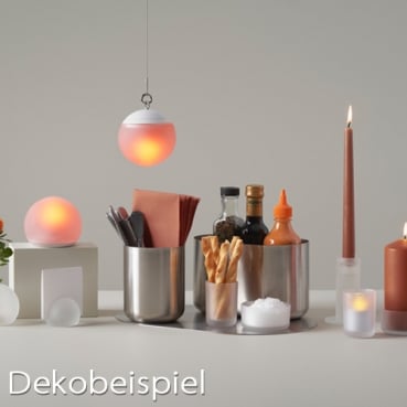 Duni Kerzenhalter Icicle, gefrostet für Kronenkerzen, 11 cm Dekobeispiel - Duni Kerzenhalter Flake für Stumpenkerzen, gefrostetet.