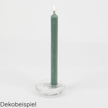 Dekobeispiel für den Glas Kerzenhalter, rund für Stabkerzen, Leuchterkerzen, klar, 98 mm.