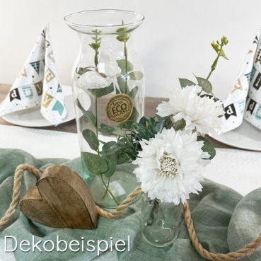 4er Bund Deko Blumen in Weiß, 26 cm Dekobeispiel für die Deko Blumen in Weiß, 26 cm.