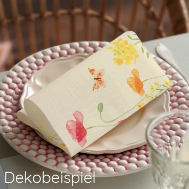 Duni Dunisoft Servietten Poppy Field 40 x 40 cm Dekobeispiel - Duni Poppy Field