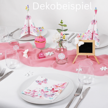 Dekobeispiel für das Tischdeko Paket Einschulung, Schulanfang, Schuleinführung