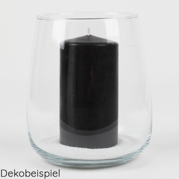 Glas Windlicht, Vase Alzada, klar, 17 cm Glas Windlicht, Vase Alzada, klar, 17 cm, Dekobeispiel mit Kerze.