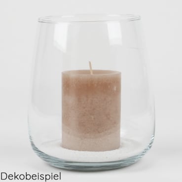 Glas Windlicht, Vase Alzada, klar, 17 cm Glas Windlicht, Vase Alzada, klar, 17 cm, Dekobeispiel mit Kerze.