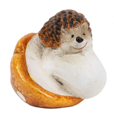 Keramik Igel auf Pilz in Ocker, 80 mm, Nr. 2 Keramik Igel auf Pilz in Ocker, 80 mm, Nr. 2.