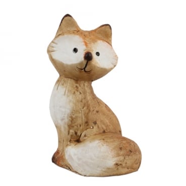 Keramik Dekofigur Fuchs, sitzend, 11,5 cm