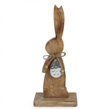 Großer Osterhase aus Mangoholz, 33 cm