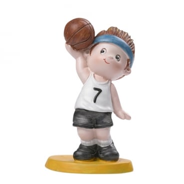 Dekofigur, Tortenfigur Basketball Junge, 85 mm