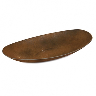 Dekoschale oval Rost-Optik in Braun, 30 cm