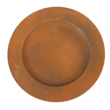 Kleiner Dekoteller Rost-Optik in Braun, 22 cm