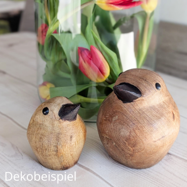 Dekofigur Skulptur kleiner Vogel aus Mangoholz, 8 cm Dekofigur Skulptur kleiner Vogel aus Mangoholz, 8 cm