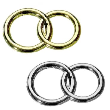 Streudeko Ringe silber 24 Stück Hochzeitsdeko Tischdeko Doppelringe Eheringe 