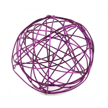24 Drahtkugeln in Pflaume, 40 mm