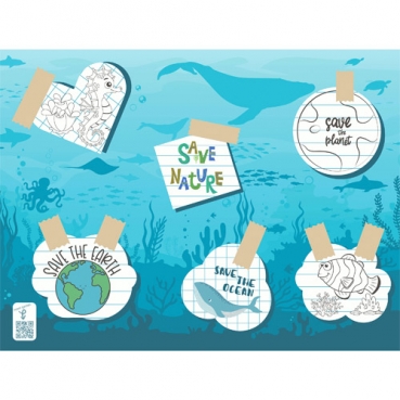 Duni Papier Tischsets Save The Ocean, 30 x 40 cm