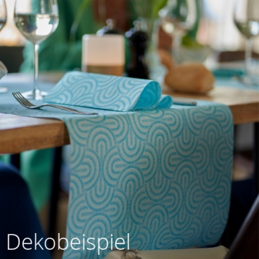 Duni Papier Tischsets Breeze Mint Blue, 30 x 40 cm Dekobeispiel - Duni Breeze Mint Blue