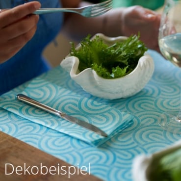 Duni Dunicel Tischsets Breeze Mint Blue, 30 x 40 cm Dekobeispiel - Duni Breeze Mint Blue