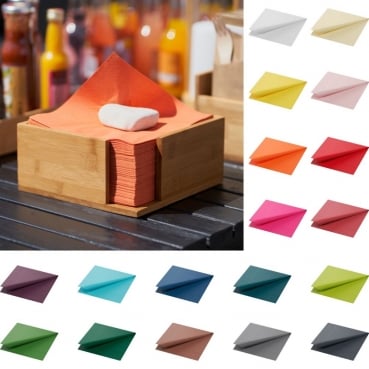 250er Pack Duni Cocktail Servietten, 24 x 24 in 20 Farben