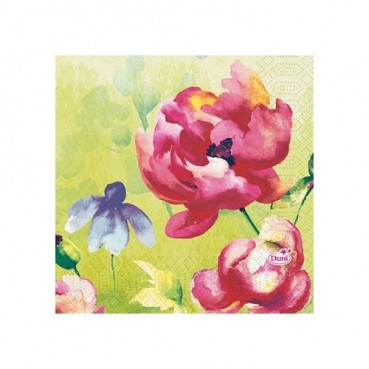 Duni Zelltuch Cocktail-Servietten Garden Joy, 24 x 24 cm