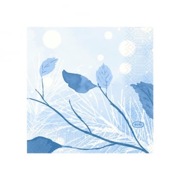 Duni Zelltuch Cocktail-Servietten Frosted Winter, 24 x 24 cm