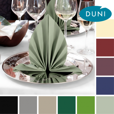 45er Pack Duni Premiumservietten Dunilin, 40 x 40 cm in 13 Farben
