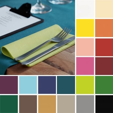 60er Pack Duni Dunisoft Servietten, 40 x 40 cm in 20 Farben