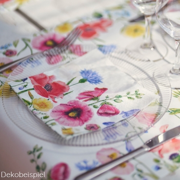24 Meter Rolle Bio Dunicel® Tischläufer Flowy Meadow Duni Sommerserie Flowy Meadow.