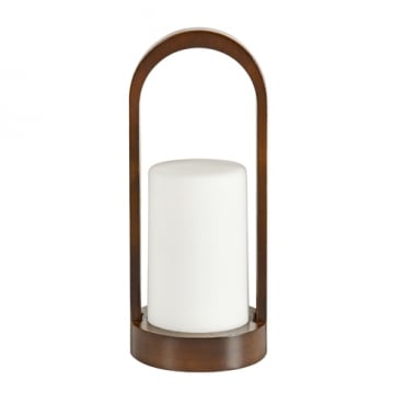 Duni LED Kerzenhalter Easy Walnut, 24 cm