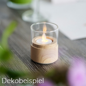 Duni LED Kerzenhalter Neat, Light Wood, 70 mm Dekobeispiel - Duni LED Kerzenhalter Neat, Light Wood, 70 mm