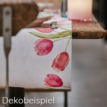 24 Meter Rolle Duni Dunicel Tischläufer Painted Tulips Duni Frühlingsserie Painted Tulips.