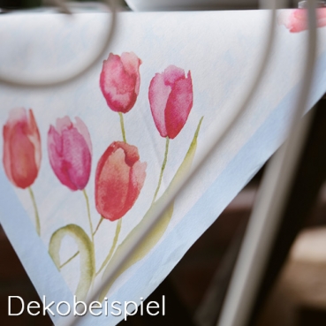 Duni Zelltuch Servietten Painted Tulips, 33 x 33 cm Duni Frühlingsserie Painted Tulips.