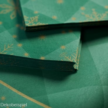 Dekobeispiel - Duni Weihnachtsserie Rhombus Green.