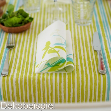 Duni Dunicel Tischsets Elise Stripes, 30 x 40 cm Duni Serie Elise und Elise Stripes. Frische Farben in Kiwigrün und Mintblau.