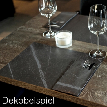 Duni Papier Tischsets Marble Black, 30 x 40 cm Dekobeispiel für Duni Marble Black.