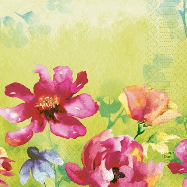 Duni Zelltuch Servietten Garden Joy, 33 x 33 cm