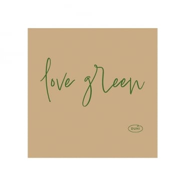 Duni ecoecho® Dunisoft Cocktail Servietten Love Green, 20 x 20 cm