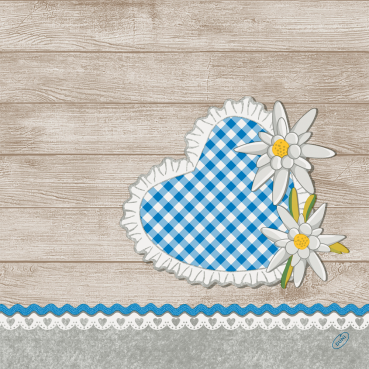 Duni Bio Dunisoft Servietten Alpen Flair, 40 x 40 cm