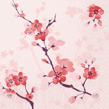 Duni Zelltuch Servietten Cherry Breeze Pink, 33 x 33 cm