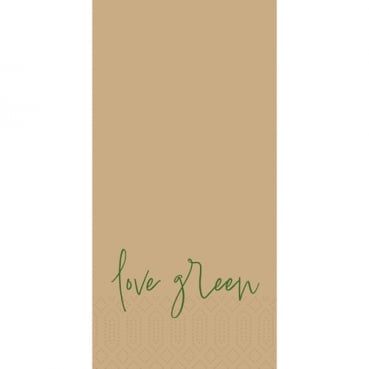 Duni ecoecho® Zelltuch Servietten Love Green, 2-lagig, ⅛ Buchfalz, 40 cm