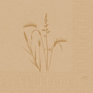 Duni Zelltuch Servietten Meadow Natural, 33 x 33 cm