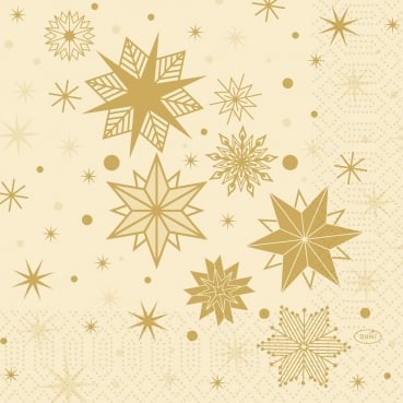 Duni Zelltuch Servietten Stargazing Cream, 33 x 33 cm