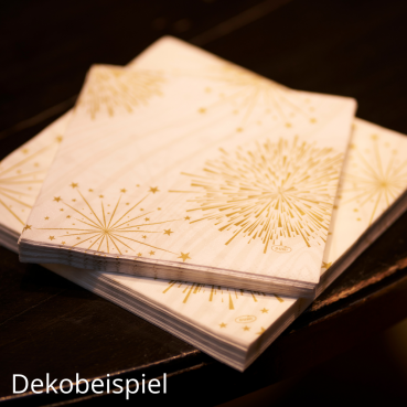 Duni Zelltuch Servietten Sparkly White, 33 x 33 cm Duni Silvesterserie Sparkly White.