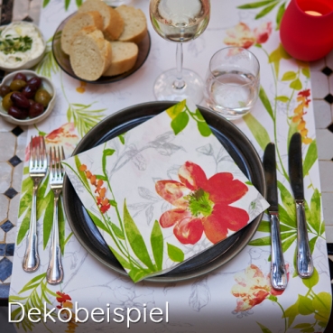 Duni Dunicel Tischsets Summertime Red, 30 x 40 cm Dekobeispiel - Duni Dunicel Tischsets Summertime Red, 30 x 40 cm