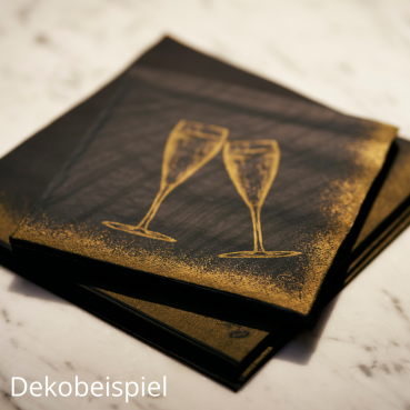 Duni Silvesterserie Sparkly Cheers Black.