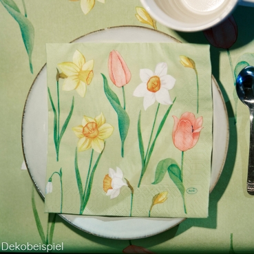 Duni Zelltuch Servietten Spring Melody, 40 x 40 cm Duni Frühlingsserie Spring Melody.