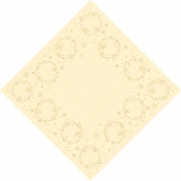 Duni Dunisilk Mitteldecken Star Shine Cream, abwischbar
