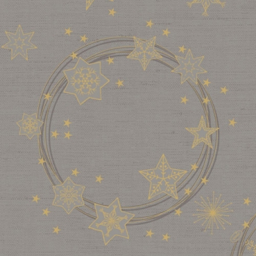 Duni Dunisoft Servietten Star Shine Granite Grey, 40 x 40 cm