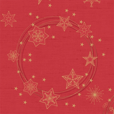 Duni Dunisoft Servietten Star Shine Red, 40 x 40 cm